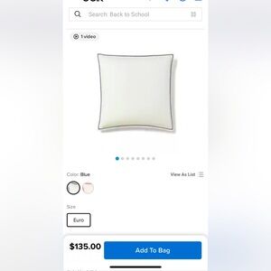 Ralph Lauren Linen and Cotton Euro Pillow Cover